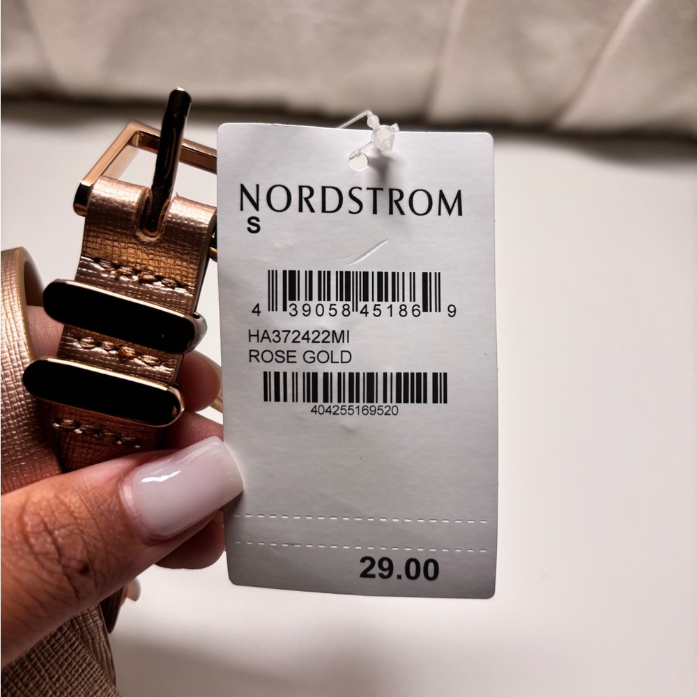Nordstrom | Halogen Small Rose Gold Trouser Fit Belt | NWT - Picture 6 of 6